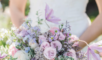 stunning lilac and lavender bridal bouquet
