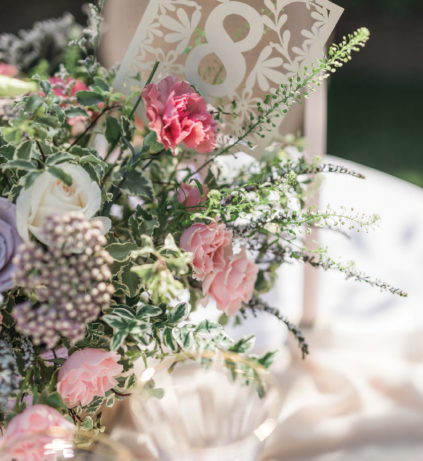 gorgeous outdoor round garden wedding table