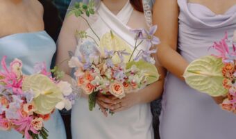 bridesmaid bouquets with floriography