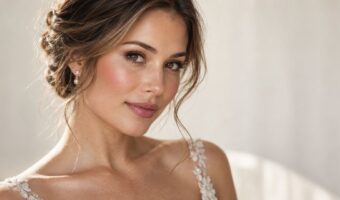 beautiful bride with soft glam wedding beauty trends