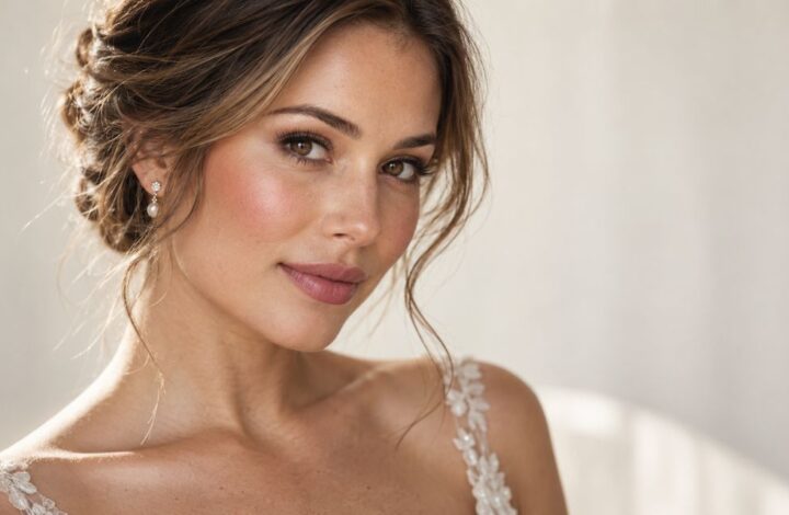 beautiful bride with soft glam wedding beauty trends