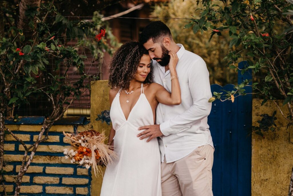 large weddings versus intimate weddings romantic image of bride and groom