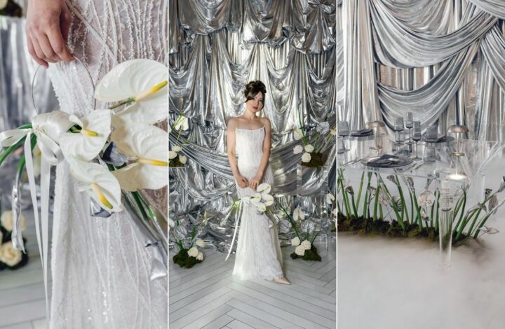 silver editorial wedding