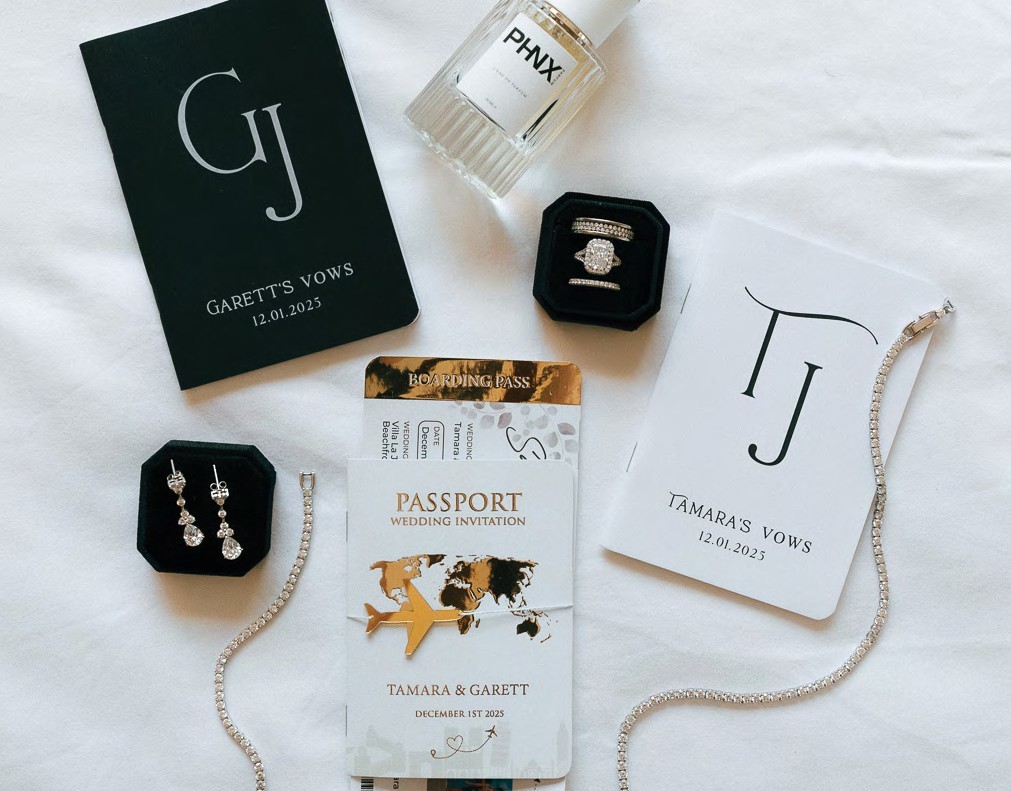 Playa del Carmen wedding flatlay